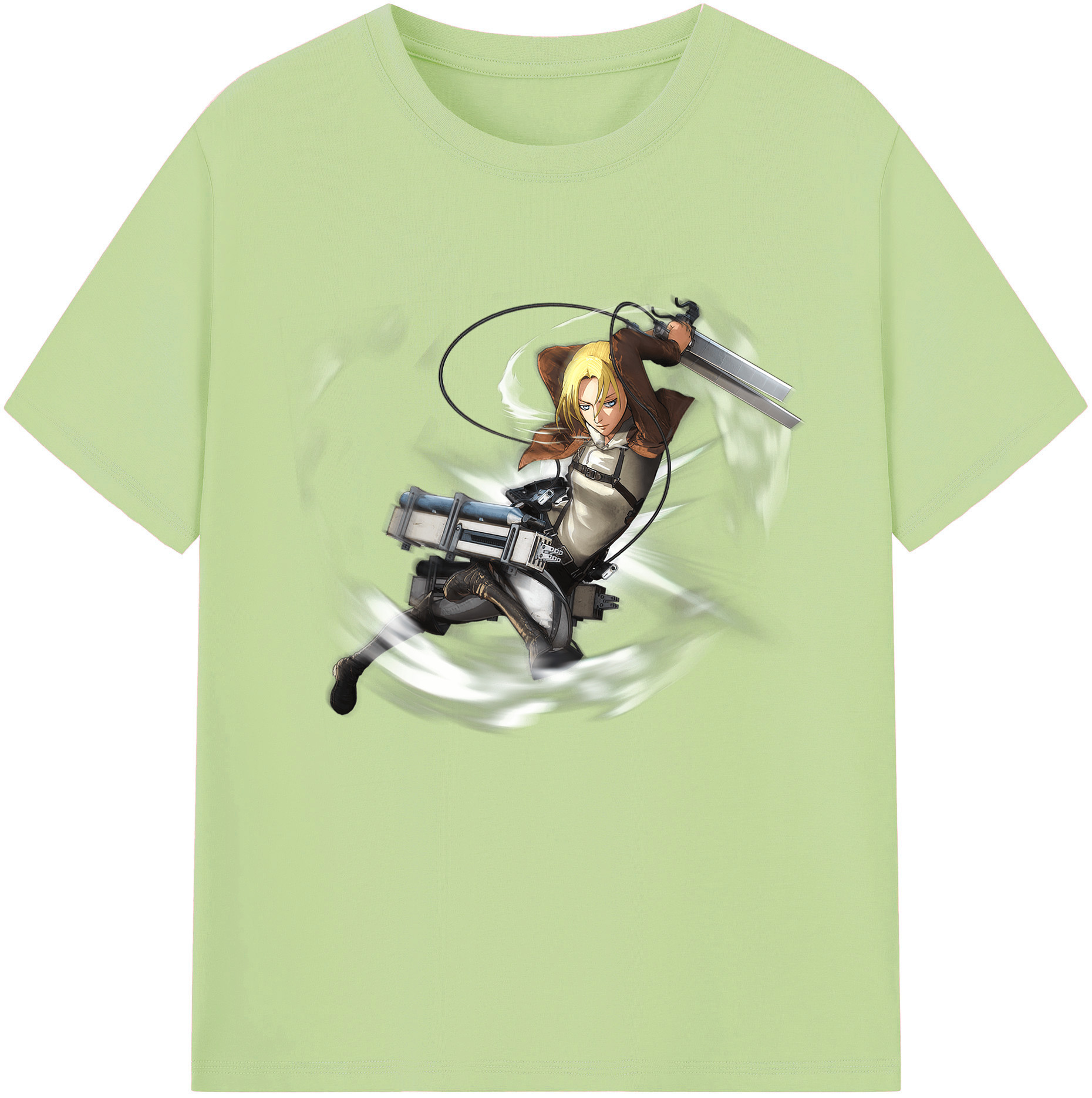 （画像用） 進撃の巨人 アニ・レオンハート Attack on Titan Annie Leonhart 綿100％半袖Tシャツ（フロントプリント）